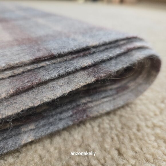 NWT James Pringle Weavers 100% Wool Plaid MacKellar Tan, Grey & Brown - Picture 12 of 13